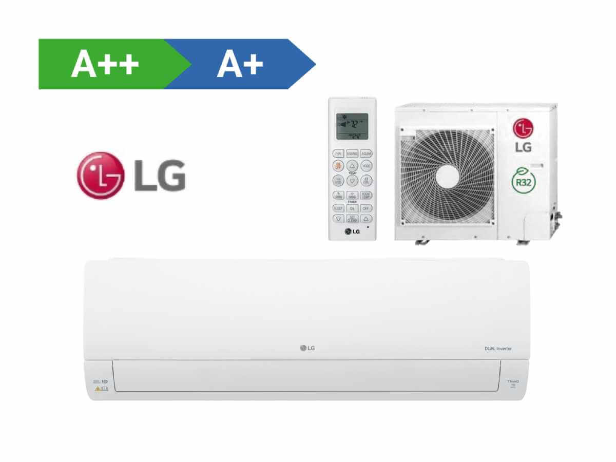 LG DUALCOOL standard vnitřní a vnější jednotka a ovladač