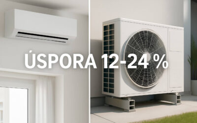 Úspora topení klimatizací oproti tepelným čerpadlům vzduch-voda